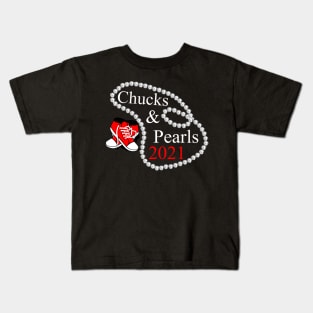 chucks and pearls 2021 kamala harris Kids T-Shirt